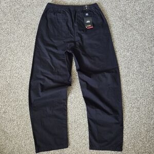 Vans Range Baggy Tapered Pants BLACK Elastic Waist Size Small (30x30) NWT